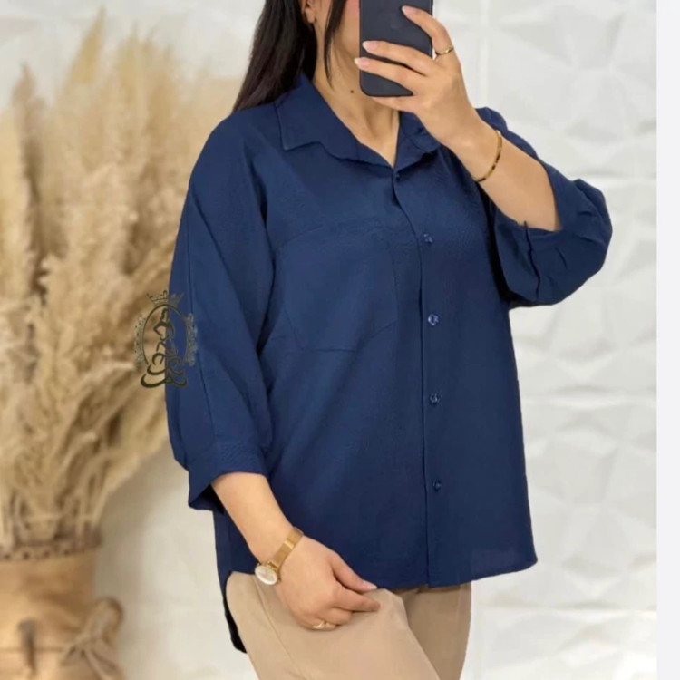 شومیز کوتاه تابستونه تک رنگ گلبهی